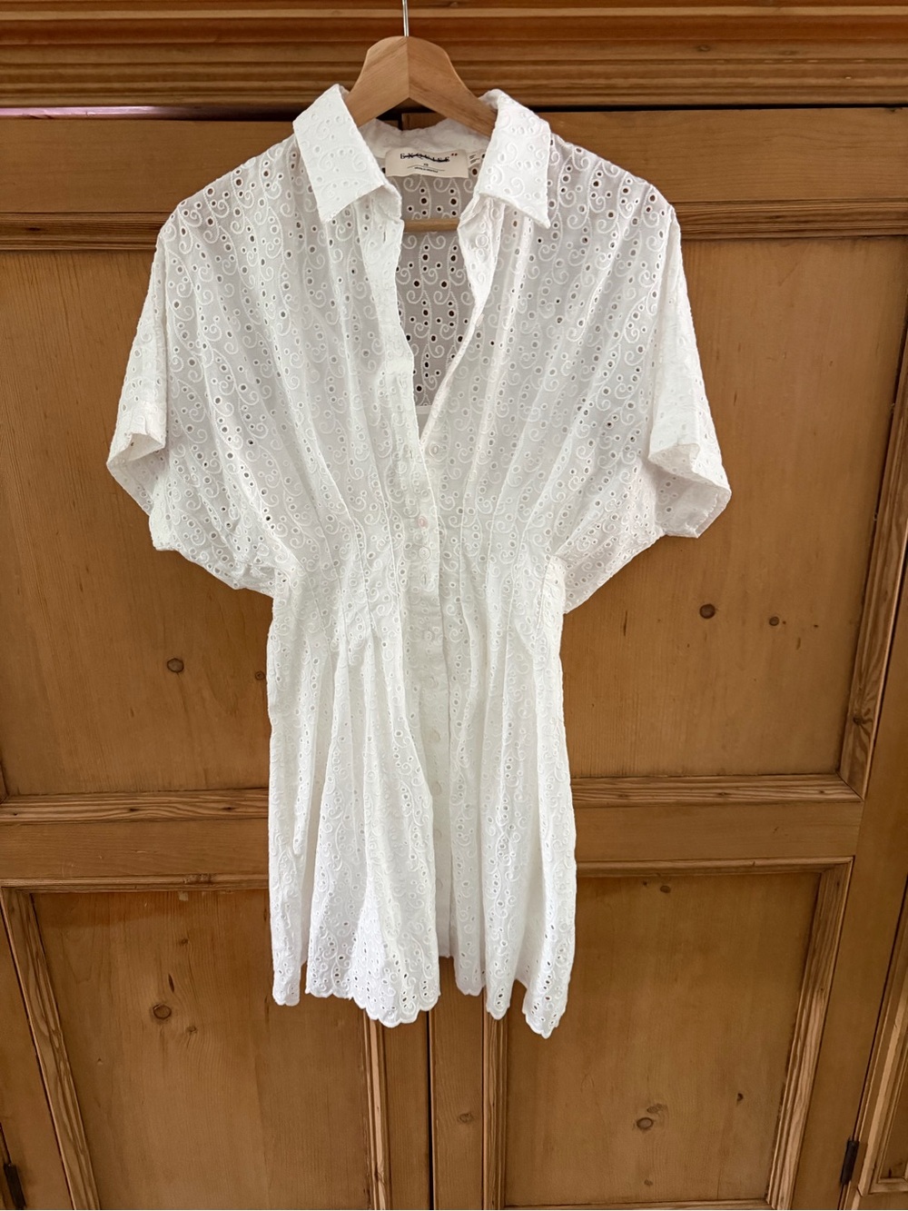 Anthropologie Exquise Tobie Eyelet Mini Shirtdress - Picture 4 of 6